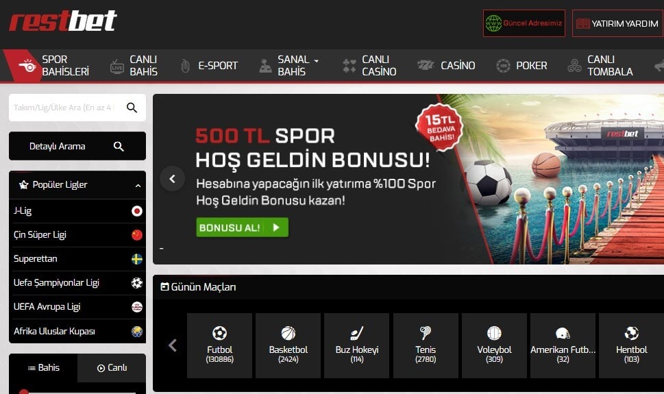 RESTBET YENI ADRESI