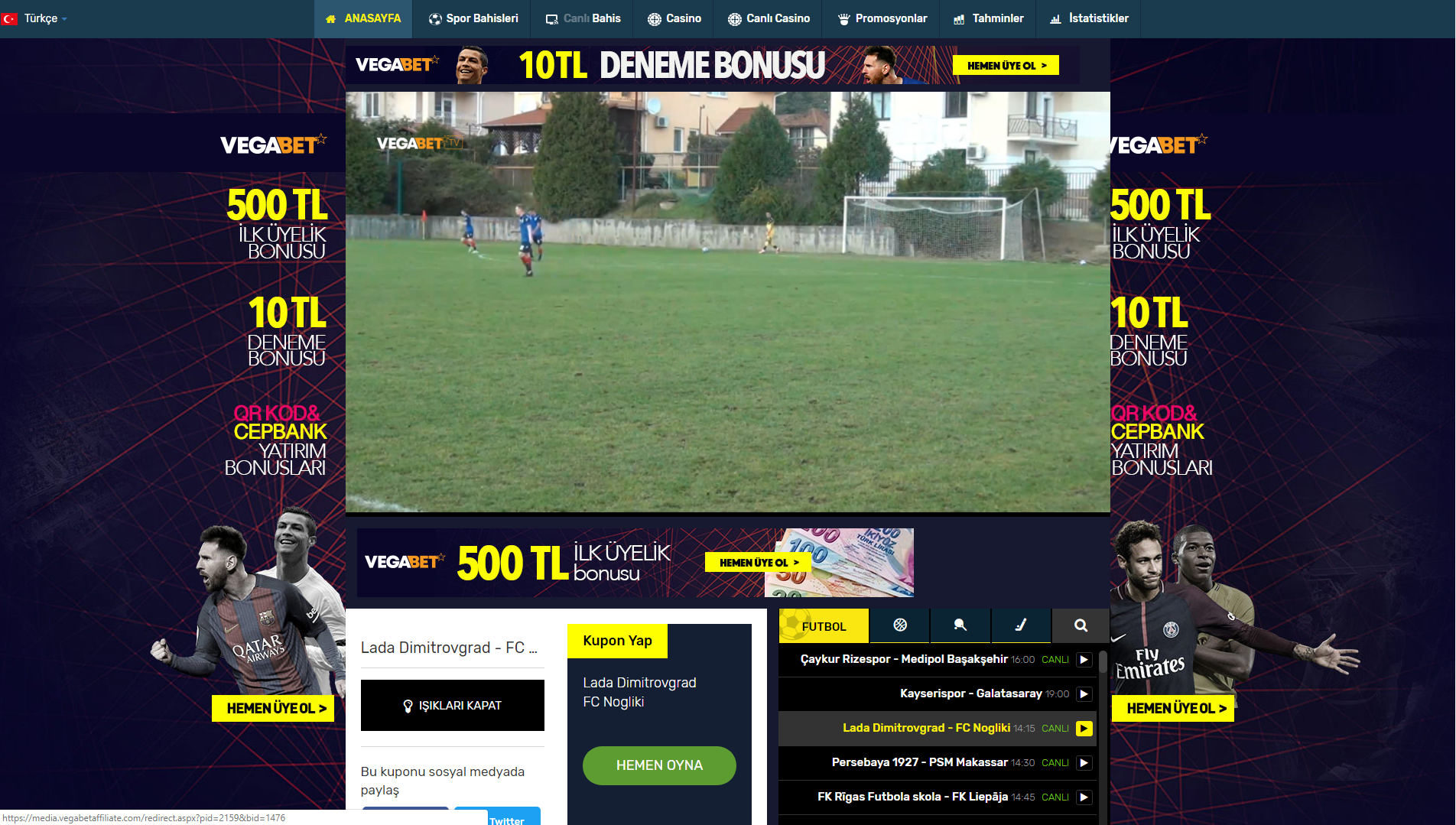 Vegabet Canli Bahis