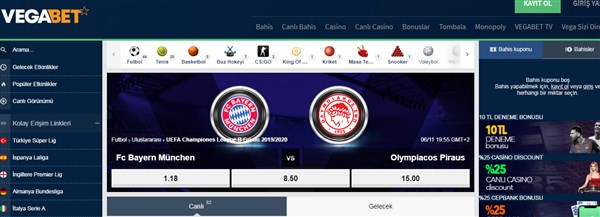 Vegabet Canli Bahis