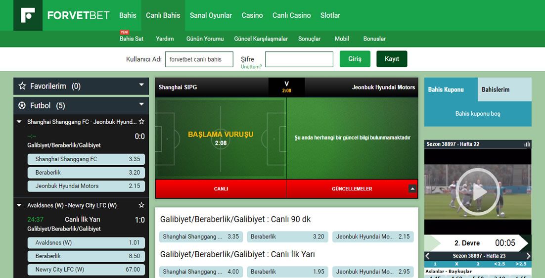 Forvetbet Giriş