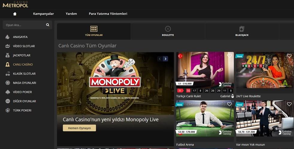 Casinometropol Canli Bahis